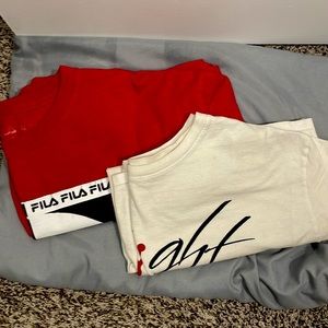 3/1 tshirt bundle Men’s XL Fila and Jordan Mens XL nike red swoosh